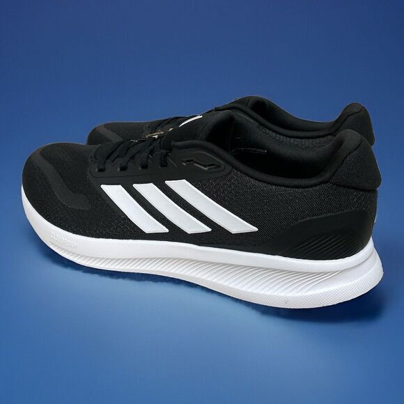 Adidas RUNFALCON 5 CLOUDFOAM Running Sneakers Shoes Black White Mens Size 12 New main image 7